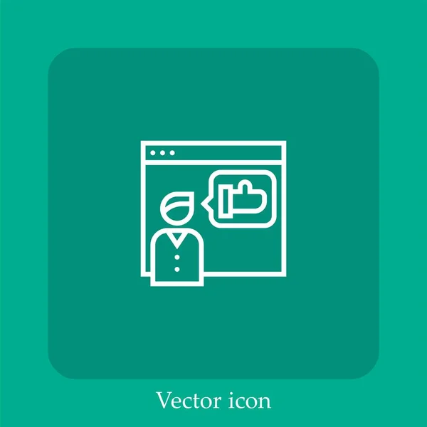 Vector Icon Lineare Icon Line Mit Editierbarem Strich — Stockvektor