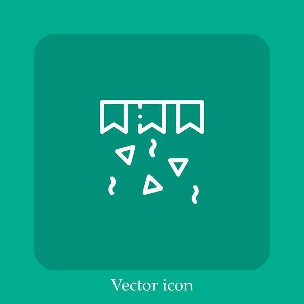 Ícone Vetorial Decoração Linear Icon Line Com Curso Editável — Vetor de Stock