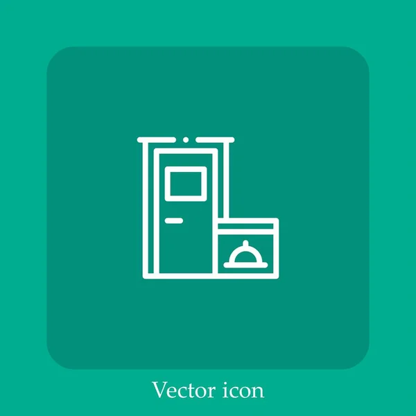 Essenslieferung Vektor Symbol Lineare Icon Line Mit Editierbarem Strich — Stockvektor