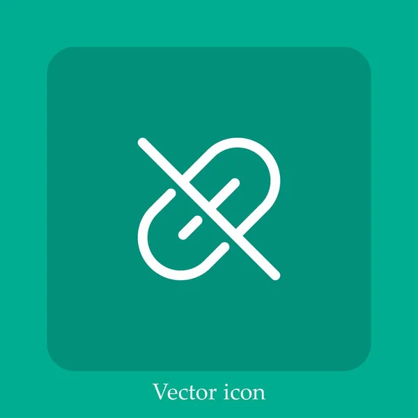 Link Vektor Symbol Lineare Icon Line Mit Editierbarem Strich — Stockvektor