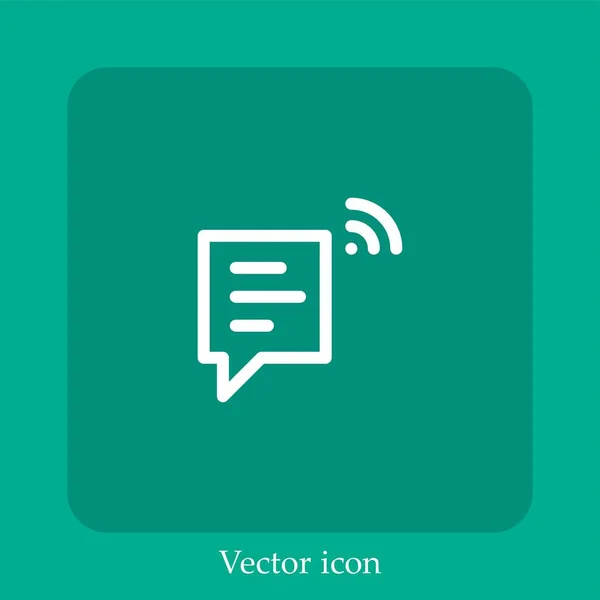 Voice Command Vector Icon Linear Icon Line Editable Stroke — Stock Vector