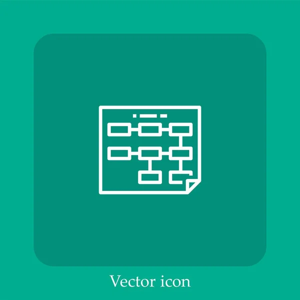 Icône Vectorielle Métier Icône Linéaire Ligne Avec Trait Modifiable — Image vectorielle