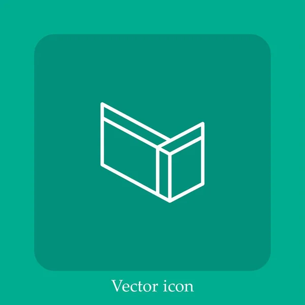 Ícone Vetorial Conjunto Linear Icon Line Com Curso Editável — Vetor de Stock