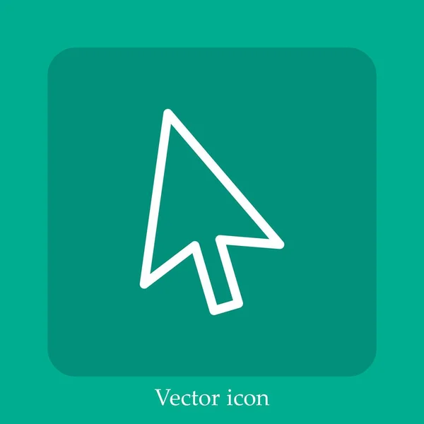 Zeiger Vektor Symbol Lineare Icon Line Mit Editierbarem Strich — Stockvektor