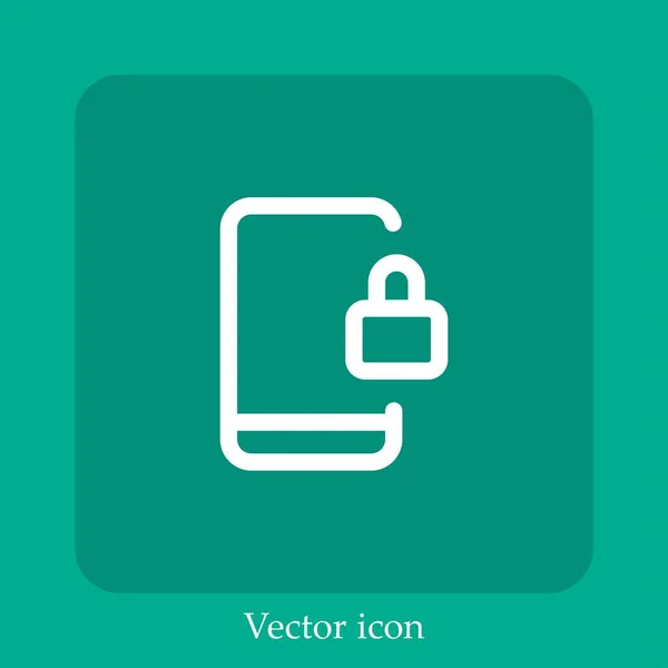 Okostelefon Vektor Ikon Lineáris Ikon Line Szerkeszthető Stroke — Stock Vector