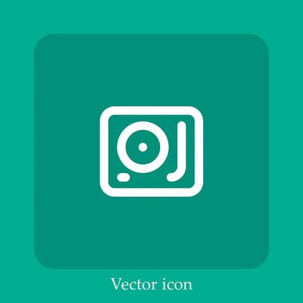 Ícone Vetor Misturador Som Linear Icon Line Com Curso Editável —  Vetores de Stock