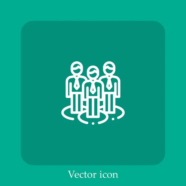 Группа Иконка Вектора Linear Icon Line Редактируемым Штрихом — стоковый вектор