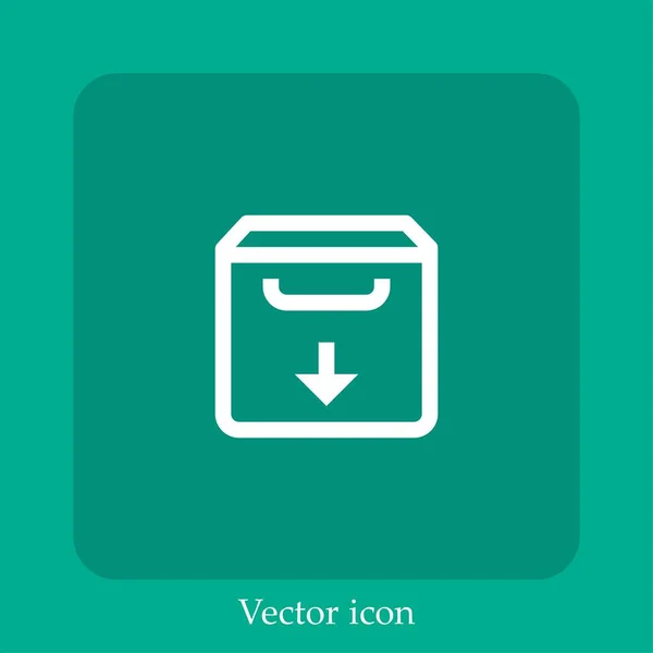 Posteingangsvektorsymbol Lineare Icon Line Mit Editierbarem Strich — Stockvektor
