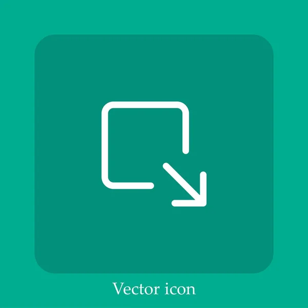 Maximizar Icono Vectorial Icono Lineal Línea Con Carrera Editable — Vector de stock