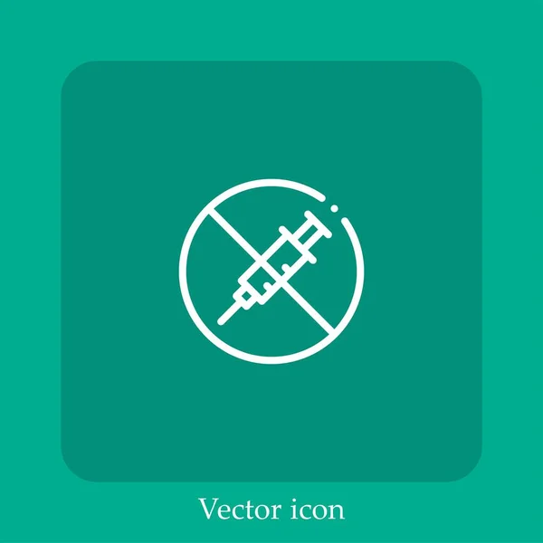 Icono Lineal Sin Icono Vectorial Línea Con Trazo Editable — Archivo Imágenes Vectoriales