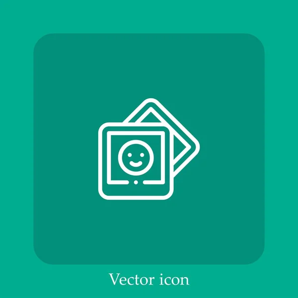 Tomar Icono Vectorial Icon Line Lineal Con Carrera Editable — Vector de stock