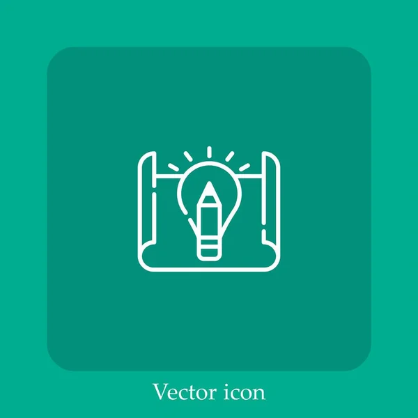 Icône Vectorielle Idée Icône Linéaire Ligne Avec Trait Modifiable — Image vectorielle