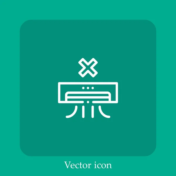 Icono Lineal Sin Icono Vectorial Línea Con Trazo Editable — Vector de stock