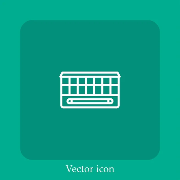 Ícone Vetorial Palettes Linear Icon Line Com Curso Editável — Vetor de Stock