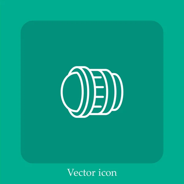 Bildvektorsymbol Linear Icon Line Mit Editierbarem Strich — Stockvektor