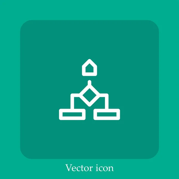 Smart Home Vektor Icon Lineare Icon Line Mit Editierbarem Strich — Stockvektor