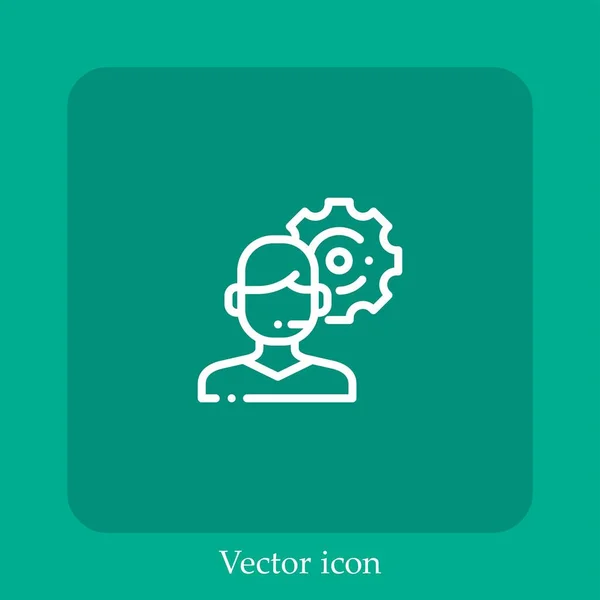 Soporte Icono Vectorial Icon Line Lineal Con Carrera Editable — Vector de stock