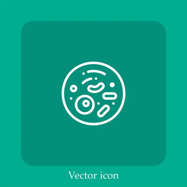 Bakterien Vektor Symbol Lineare Icon Line Mit Editierbarem Strich — Stockvektor