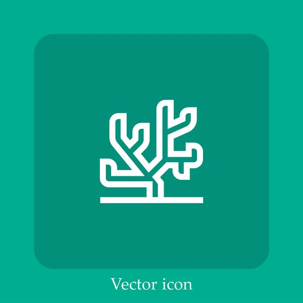 Korallen Vektor Symbol Lineare Icon Line Mit Editierbarem Strich — Stockvektor
