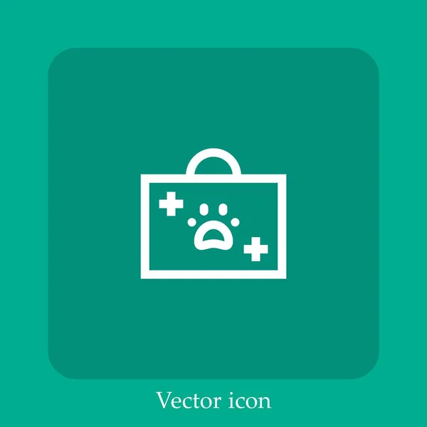 Verbandskasten Vektor Symbol Lineare Icon Line Mit Editierbarem Strich — Stockvektor