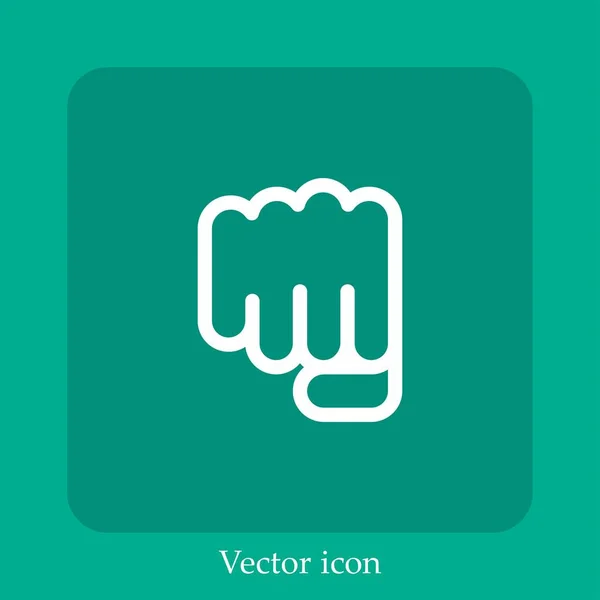 Faust Vektor Symbol Lineare Icon Line Mit Editierbarem Strich — Stockvektor