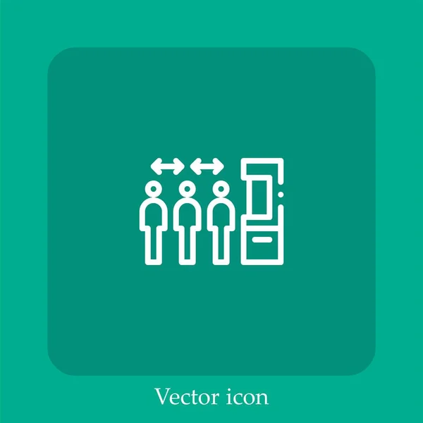 Line Vektor Icon Lineare Icon Line Mit Editierbarem Strich — Stockvektor