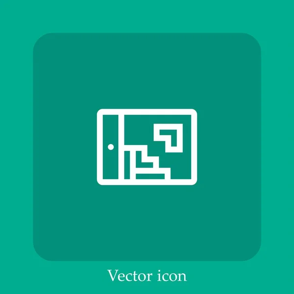 Ícone Vetor Jogo Móvel Linear Icon Line Com Curso Editável — Vetor de Stock