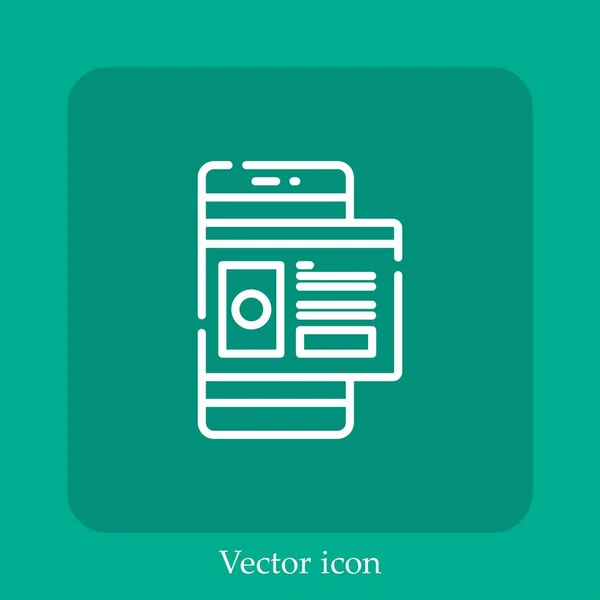 Nachrichten Vektor Symbol Lineare Icon Line Mit Editierbarem Strich — Stockvektor