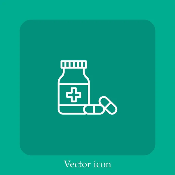 Apotheke Vektor Symbol Lineare Icon Line Mit Editierbarem Strich — Stockvektor