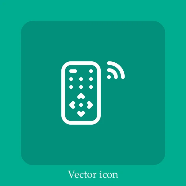 Fernbedienung Vektorsymbol Lineare Icon Line Mit Editierbarem Strich — Stockvektor