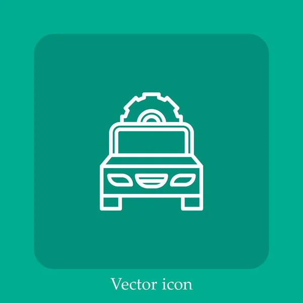 Configurações Ícone Vetorial Linear Icon Line Com Curso Editável — Vetor de Stock