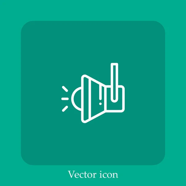 Spotlight Vector Icon Linear Icon Line Editable Stroke — Stock Vector