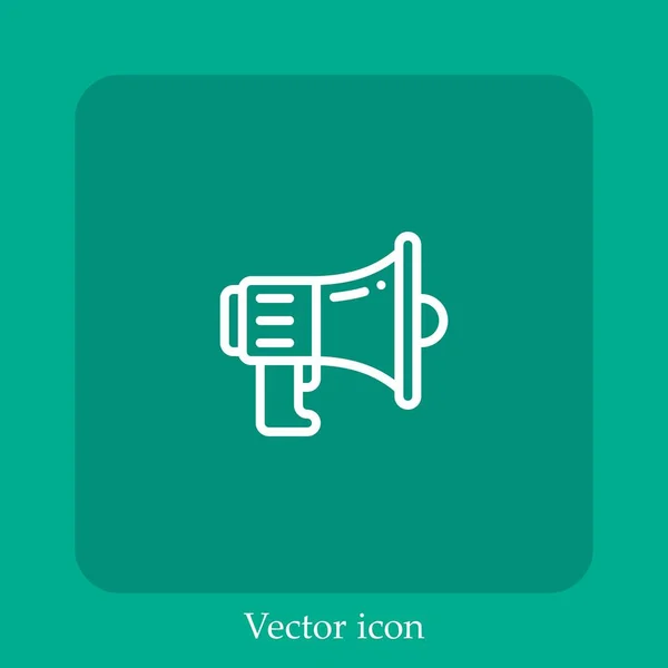 Icono Vector Comunicaciones Icon Line Lineal Con Carrera Editable — Vector de stock