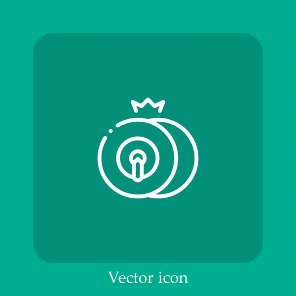 Cymbals Vector Icon Linear Icon Line Editable Stroke — Stock Vector