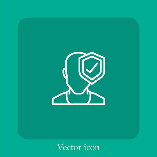 Usuario Icono Vectorial Icon Line Lineal Con Carrera Editable — Vector de stock