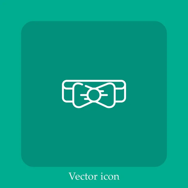 Lazo Arco Icono Vector Icon Line Lineal Con Carrera Editable — Vector de stock