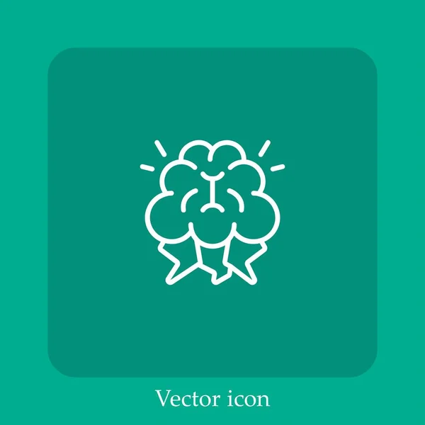 Brainstorming Vektor Symbol Lineare Icon Line Mit Editierbarem Strich — Stockvektor