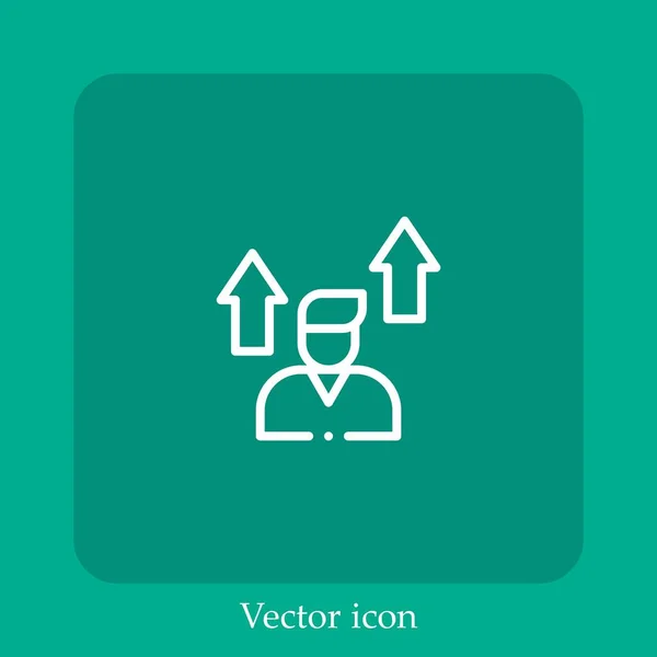 Development Vector Icon Linear Icon Line Editable Stroke — Stock Vector