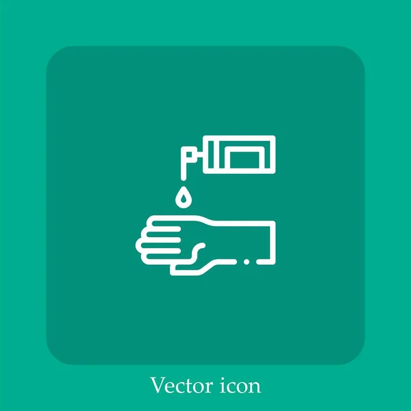 Desinfektionsvektorsymbol Linear Icon Line Mit Editierbarem Strich — Stockvektor