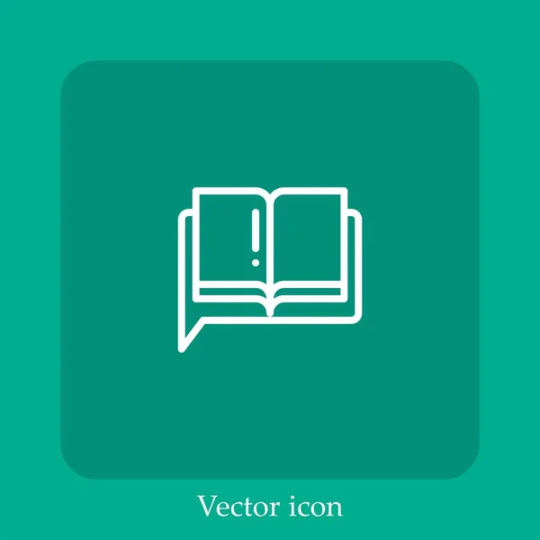 Icono Vector Llano Icon Line Lineal Con Carrera Editable — Vector de stock