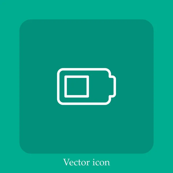 Ícone Vetor Energia Linear Icon Line Com Curso Editável — Vetor de Stock