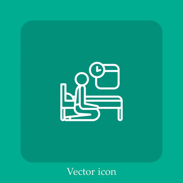 Icono Vectorial Oración Icon Line Lineal Con Trazo Editable — Vector de stock