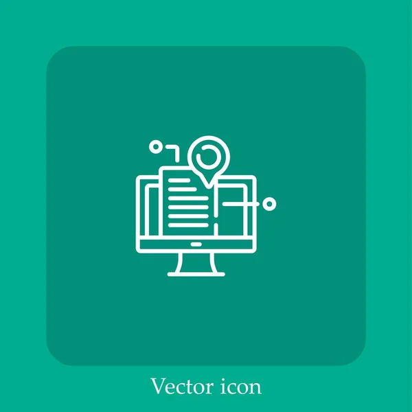 Projektmanagement Vektor Symbol Lineare Icon Line Mit Editierbarem Strich — Stockvektor