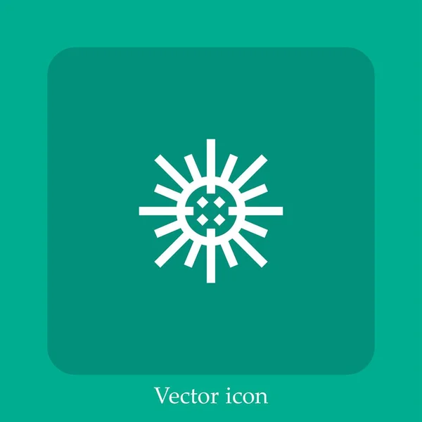 Линейный Значок Вектора Морского Ежа Строка Редактируемым Штрихом — стоковый вектор