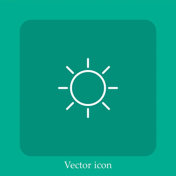 Sonnenvektorsymbol Linear Icon Line Mit Editierbarem Strich — Stockvektor