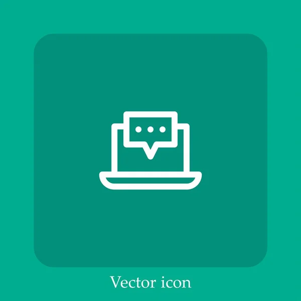 Soporte Icono Vectorial Icon Line Lineal Con Carrera Editable — Vector de stock