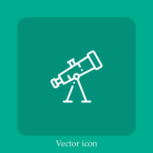 Teleskop Vektor Symbol Lineare Icon Line Mit Editierbarem Strich — Stockvektor