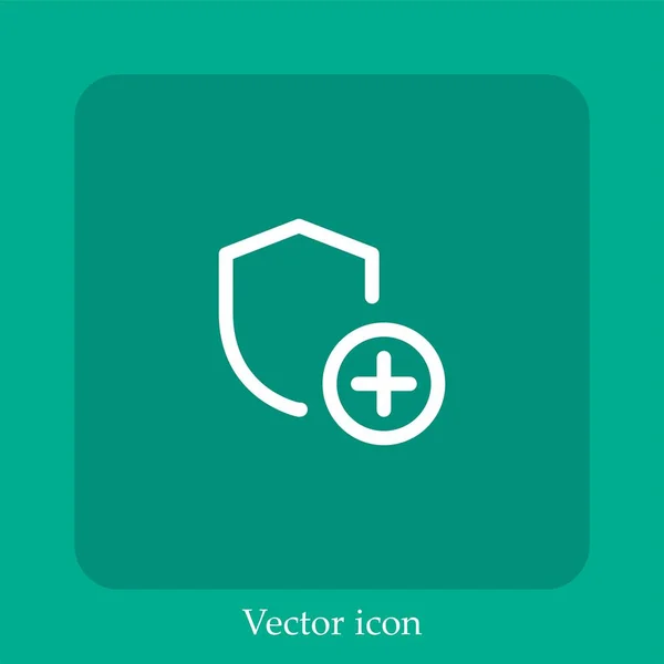 Adicionar Ícone Vetorial Linear Icon Line Com Curso Editável — Vetor de Stock