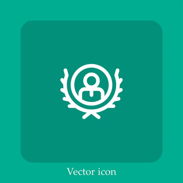 Premio Icono Vectorial Icon Line Lineal Con Carrera Editable — Vector de stock