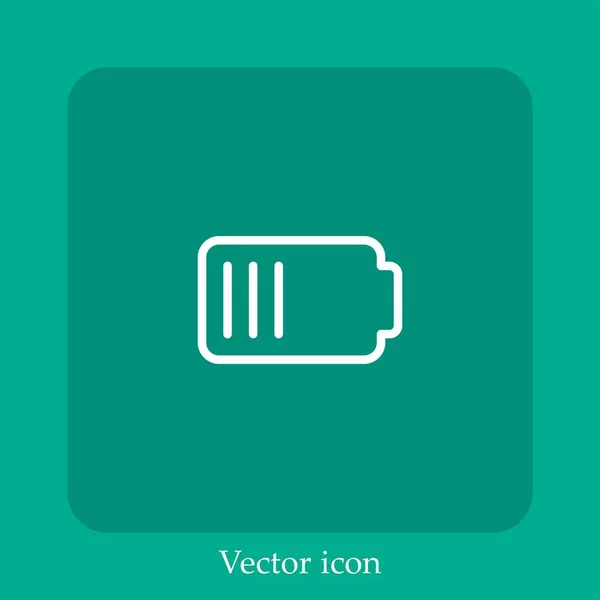 Ícone Vetor Médio Linear Icon Line Com Curso Editável —  Vetores de Stock